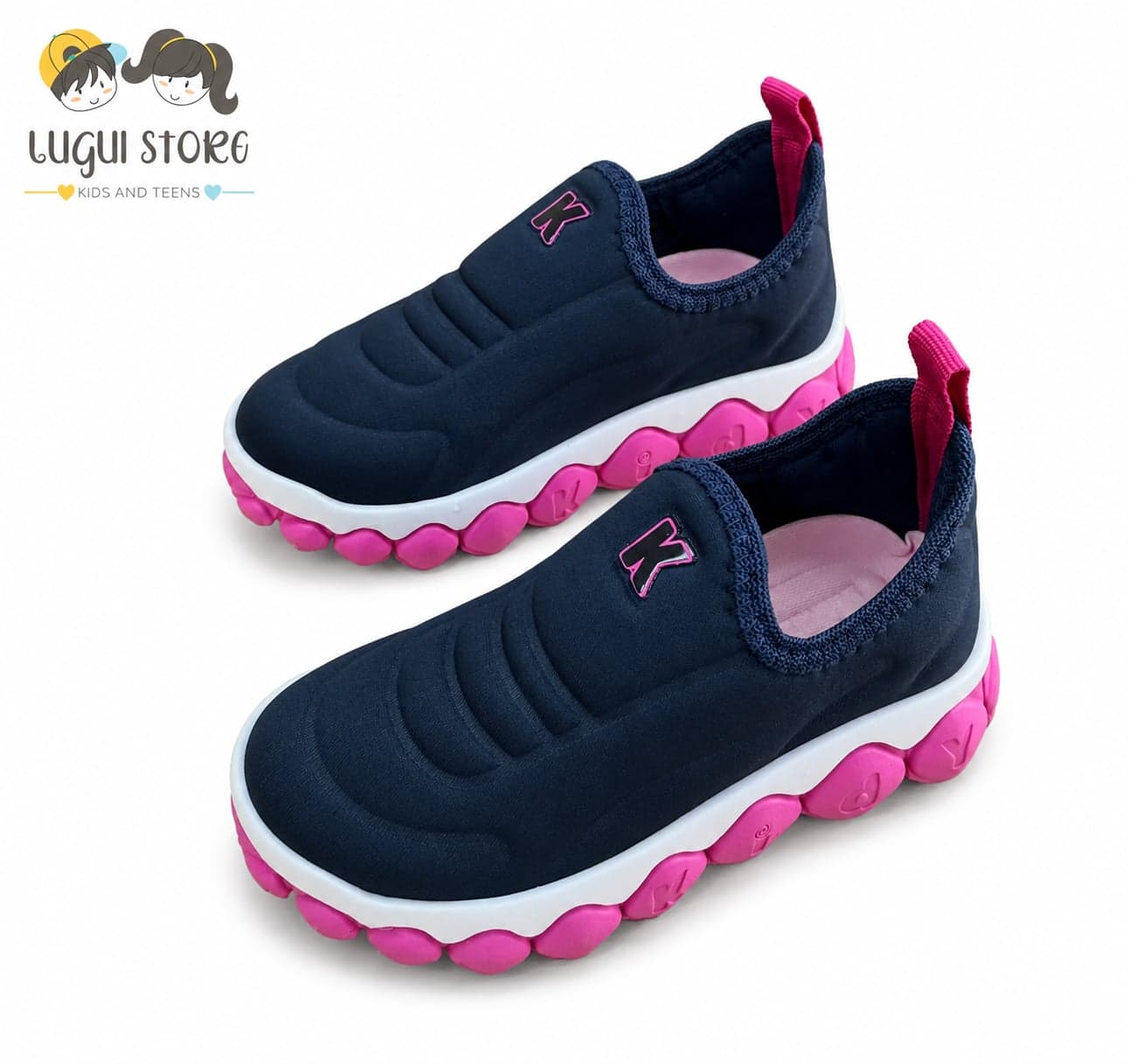 Tênis Kidy Brinca Flex Roller (Marinho/Pink)