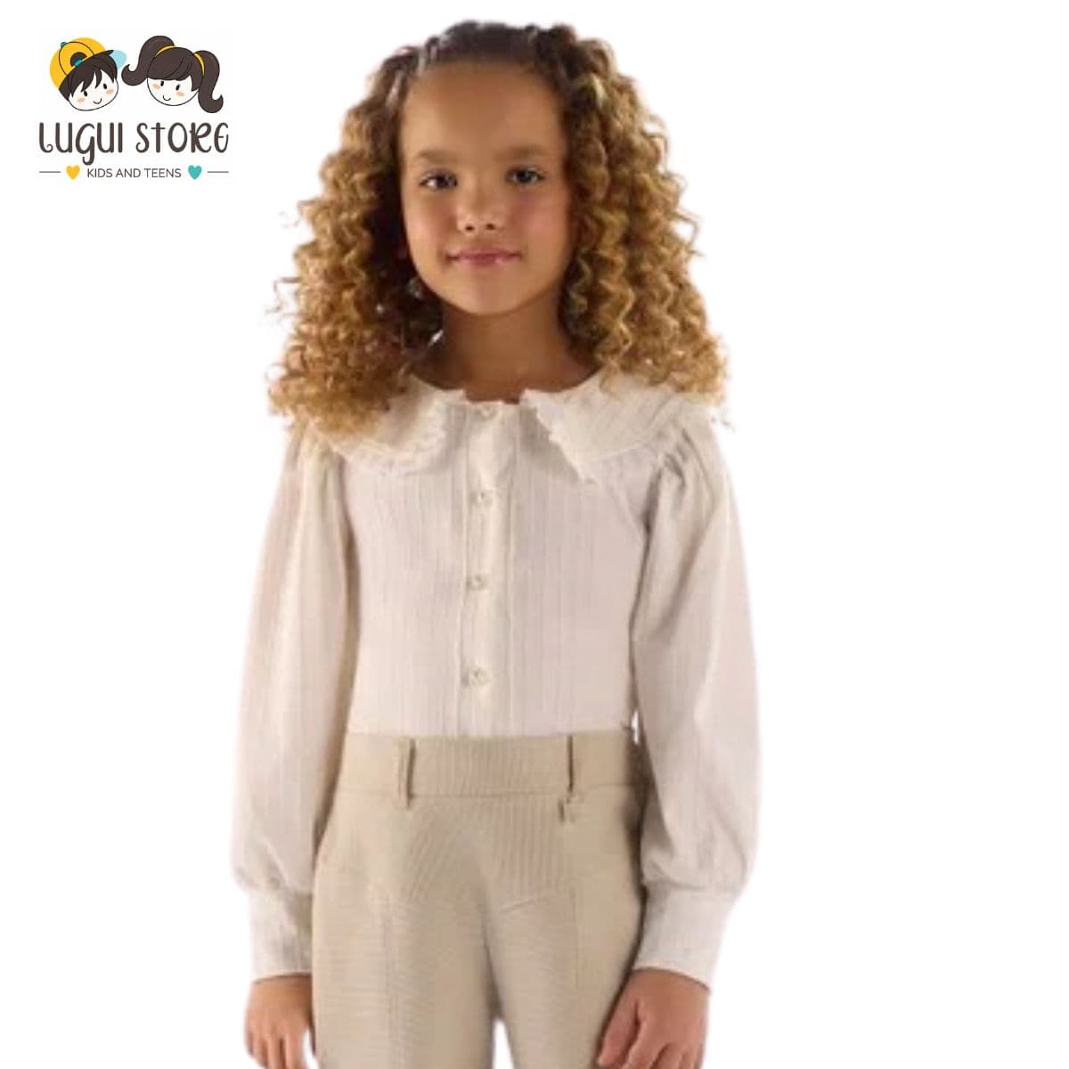 Conjunto Off Blusa em Algodão e Calça Canelada kiki xodó