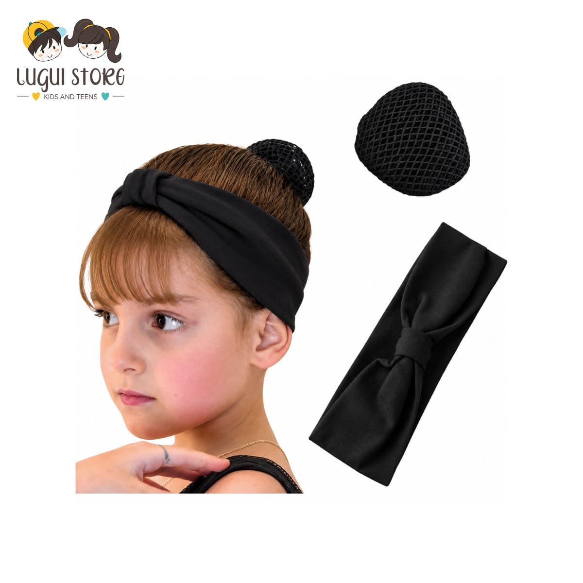 Faixa E Redinha Para Cabelo Ballet Jazz Infantil Bailarina