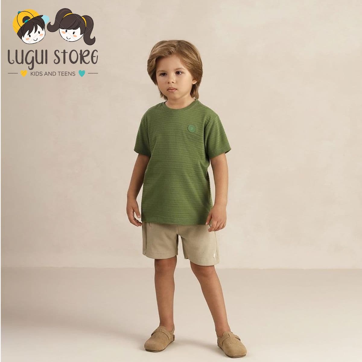 Conjunto Infantil Menino Blusa e Bermuda Valent