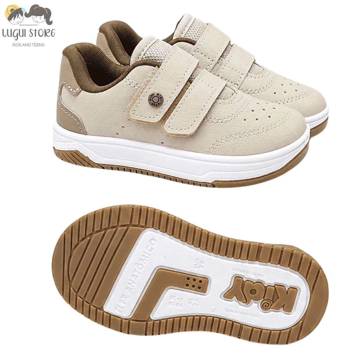 Tenis Infantil Kidy Happy Original Menino Confortável Casual Calce Fácil Anatômico