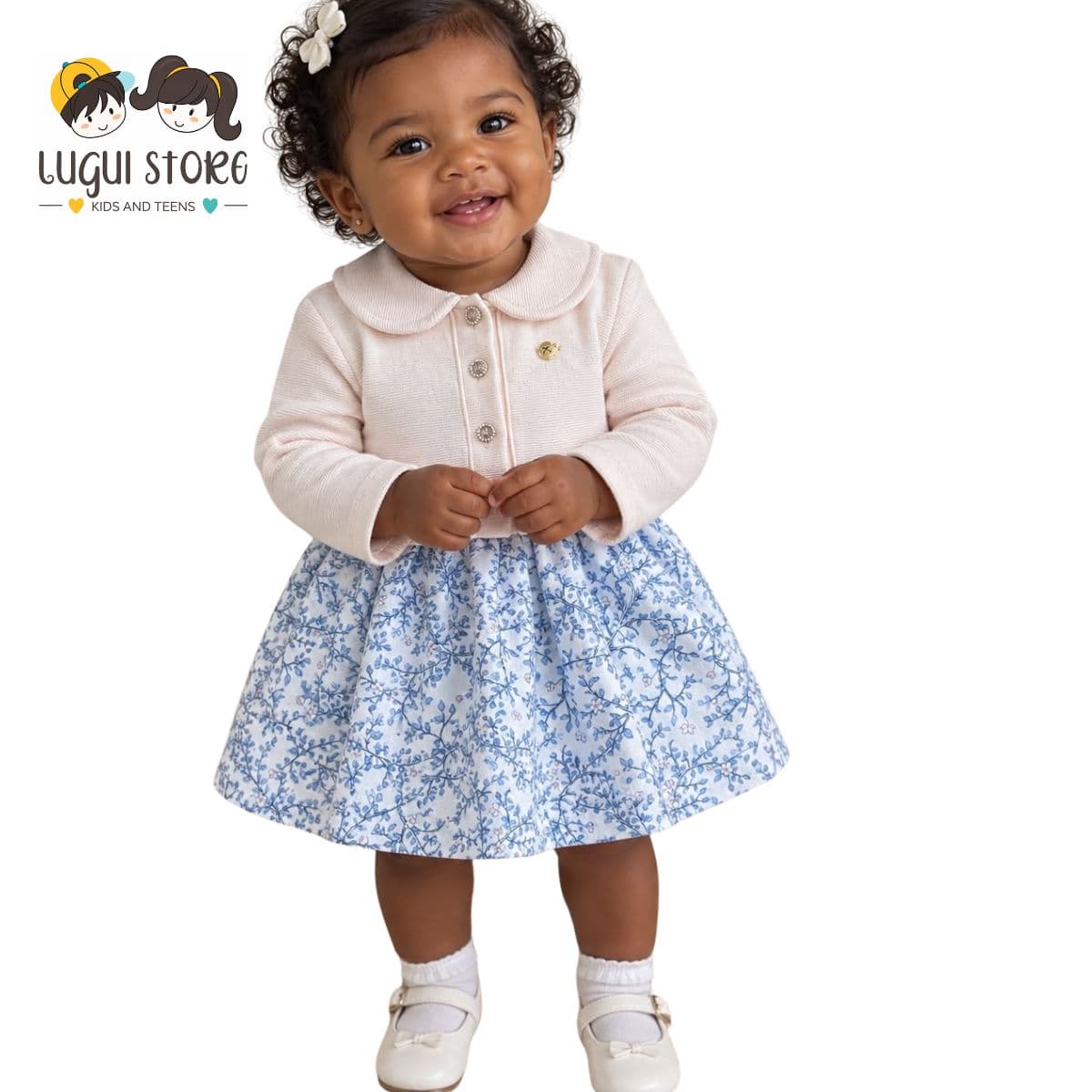 Vestido Com Casaco Infantil Kiki Xodó