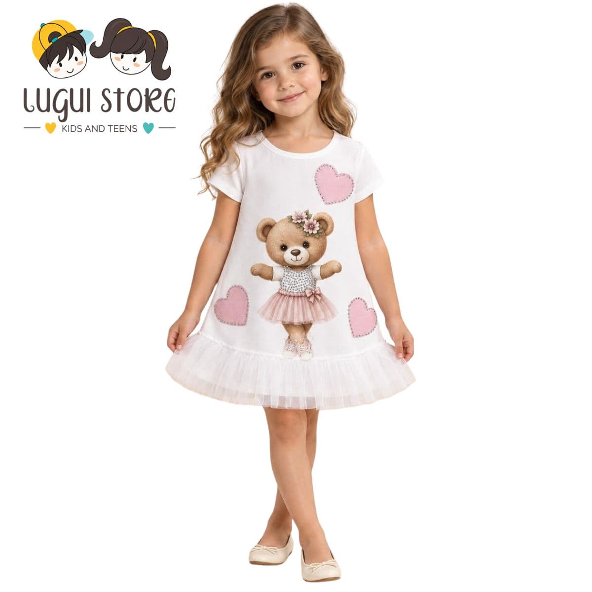 Vestido Ursinho Mell Kids